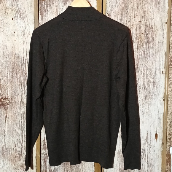 Smartwool taupe brown merino wool blend 1/2 zip pullover ribbed cuffs/hem Medium - Picture 7 of 12